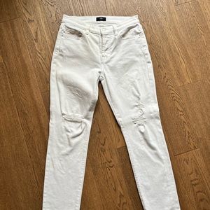 7 for all mankind white jeans